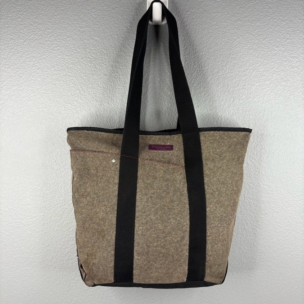 Timbuk2 Taupe Wool-Look Tote with Black Straps